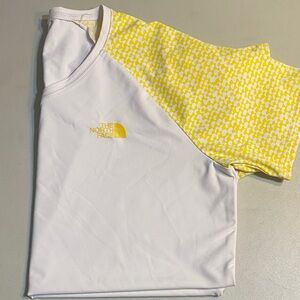 The North Face Women's Short Sleeve Tee — White and Yellow